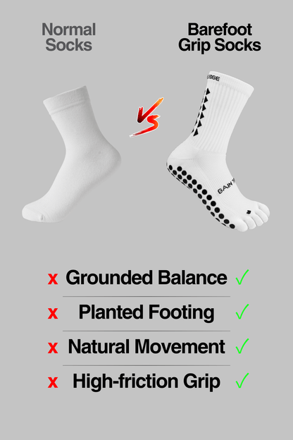 VAULT PRICE - BAREFOOT GRIP SOCKS 3.0 MidCalf Length - White