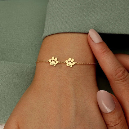 Pulsera personalizada con huellas y nombres