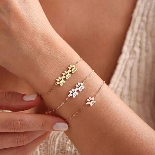 Pulsera personalizada con huellas y nombres