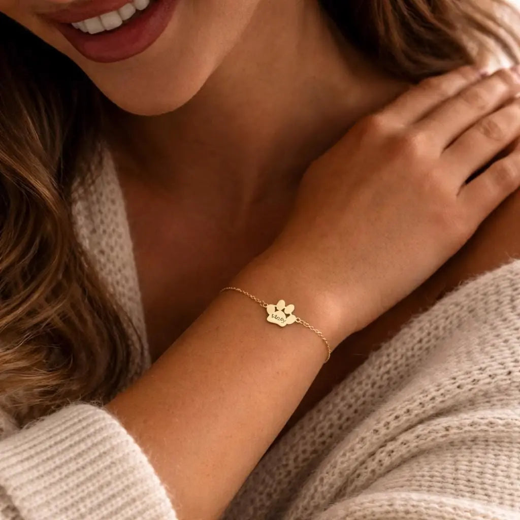 Pulsera personalizada con huellas y nombres