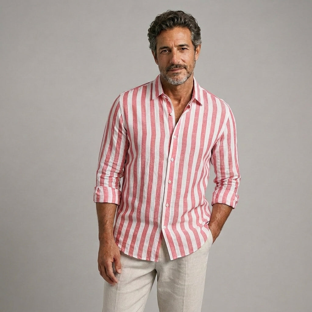 Mateo | Camisa ligera de rayas para verano