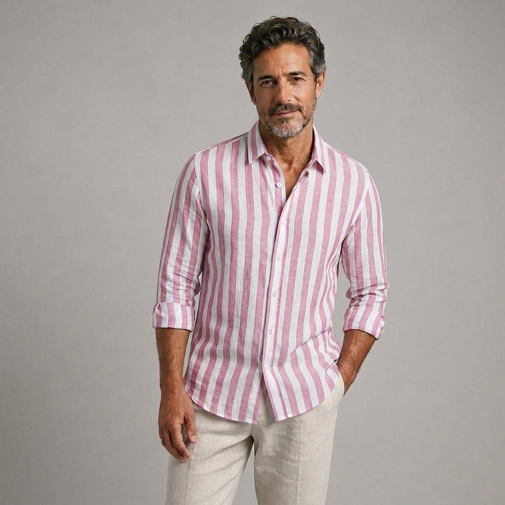Mateo | Camisa ligera de rayas para verano