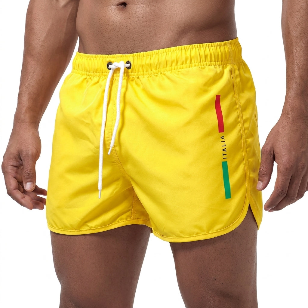 Álvaro™ — Bañador corto negro estilo Italia | 1+1 GRATIS