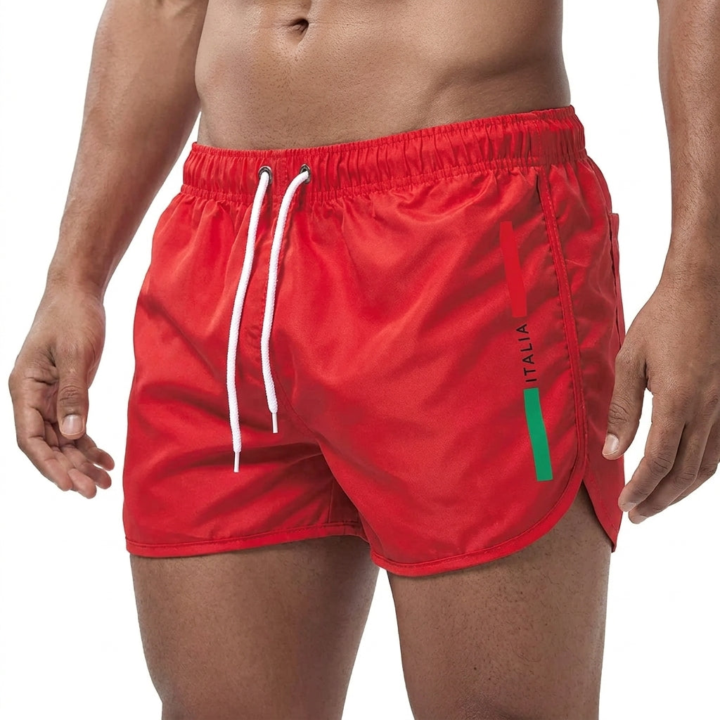 Álvaro™ — Bañador corto negro estilo Italia | 1+1 GRATIS