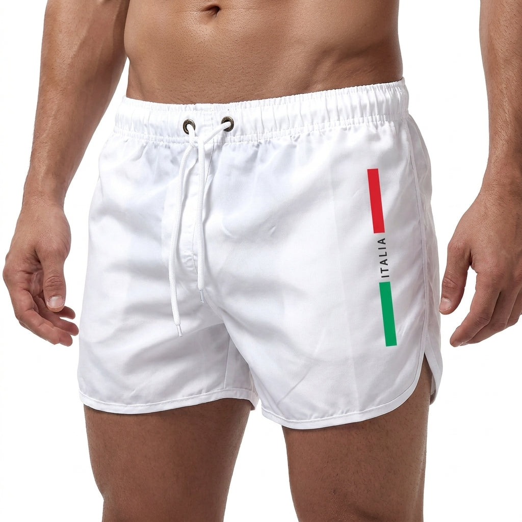 Álvaro™ — Bañador corto negro estilo Italia | 1+1 GRATIS