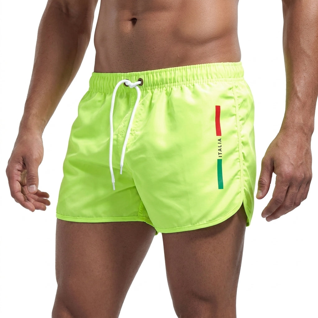 Álvaro™ — Bañador corto negro estilo Italia | 1+1 GRATIS