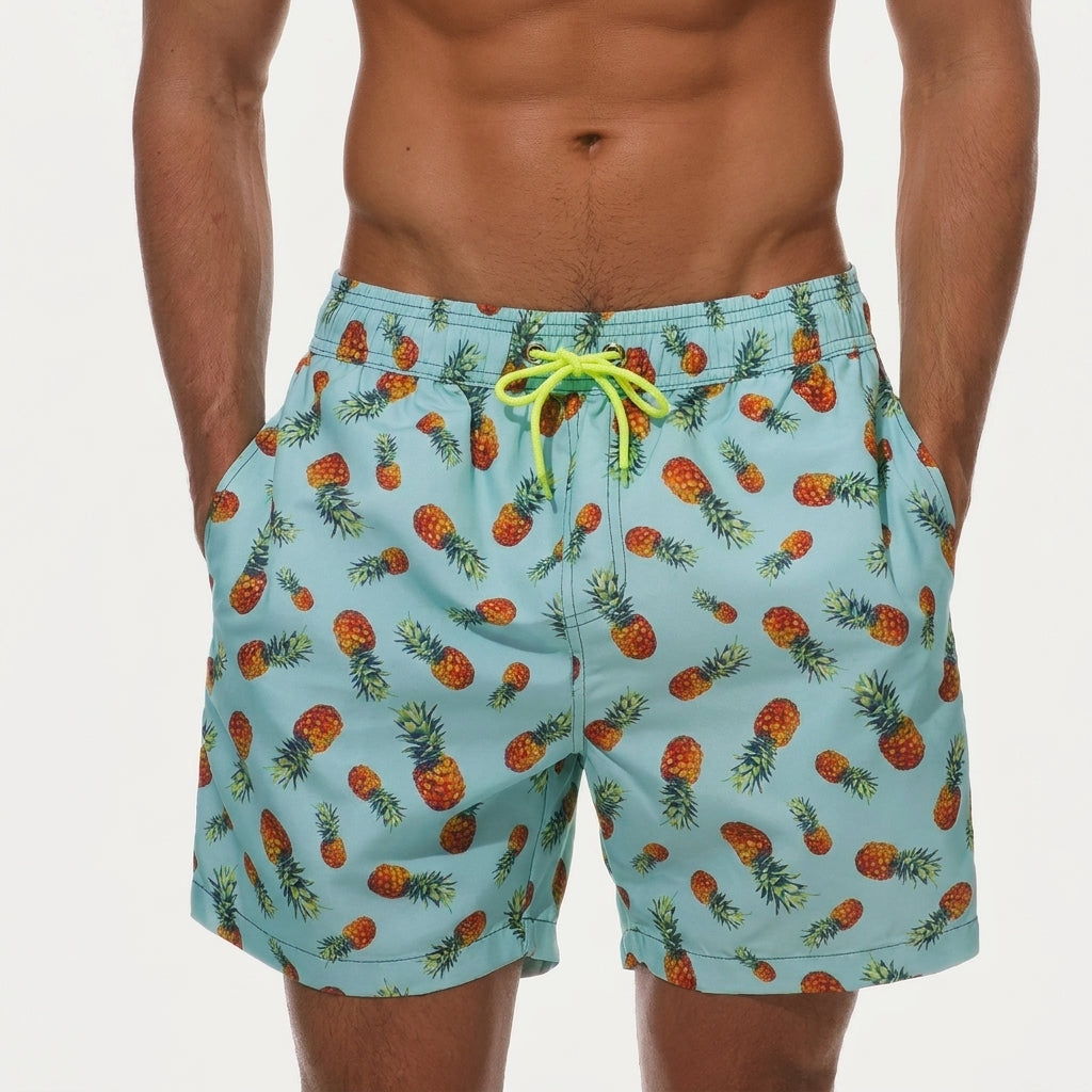 Bañador corto estampado para hombre | 1+1 GRATIS