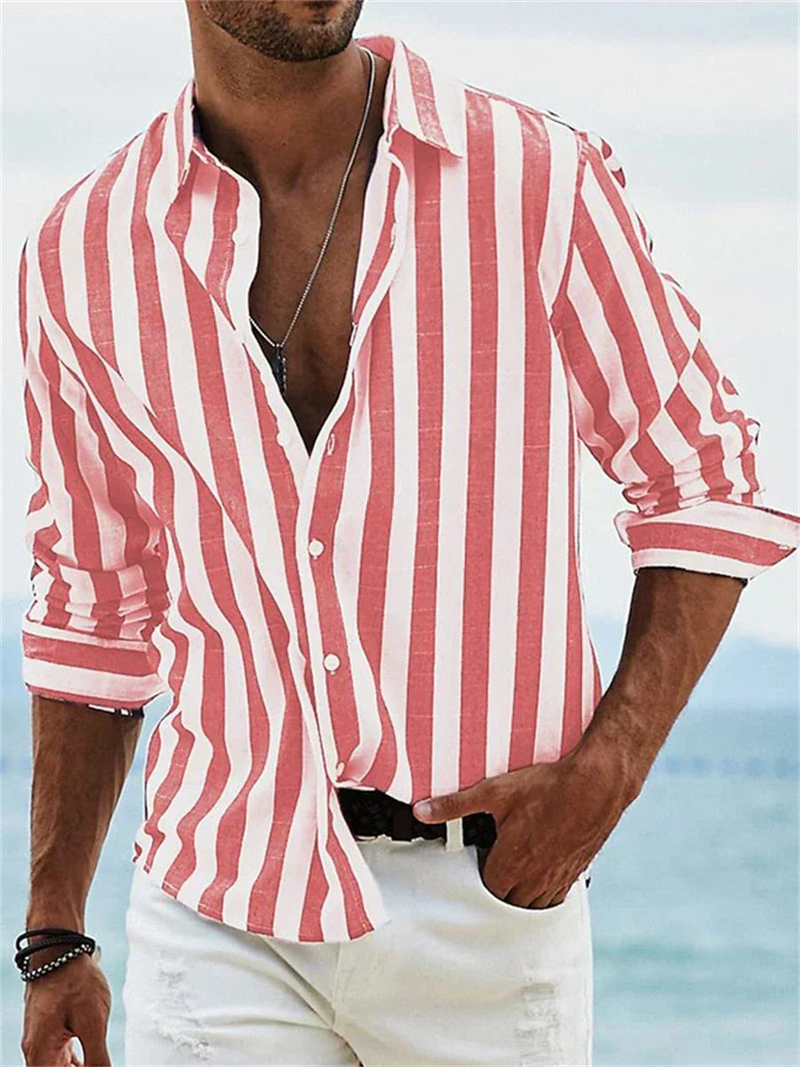 Mateo™ | Camisa ligera de rayas para verano