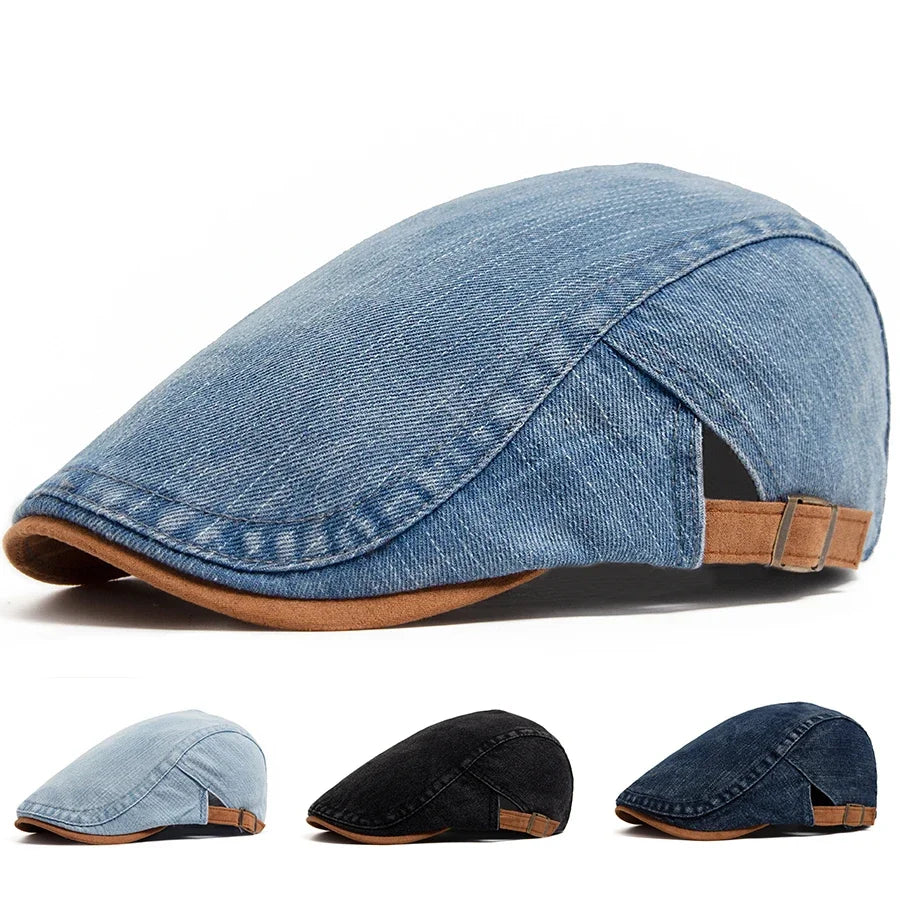 Tito™ | Gorra plana de denim premium: estilo atemporal y comodidad para el día a día.