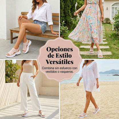 Noelia | Sandalias de plataforma de malla