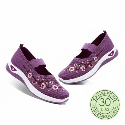 Flora™ | Zapatillas florales con comodidad ortopédica