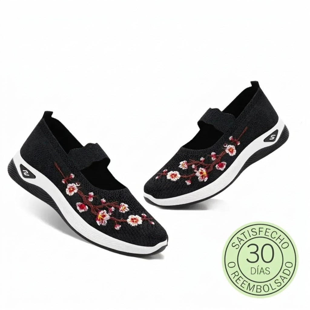 Flora™ | Zapatillas florales con comodidad ortopédica