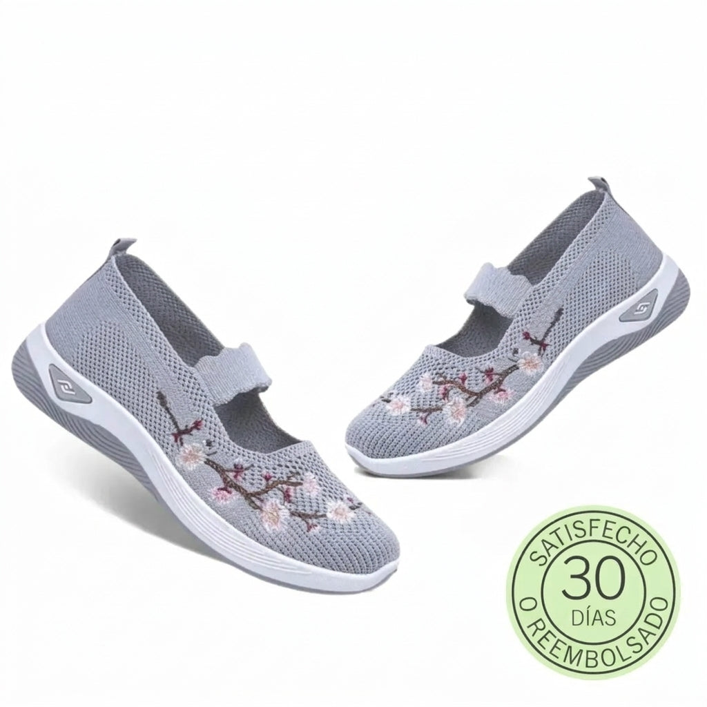 Flora™ | Zapatillas florales con comodidad ortopédica