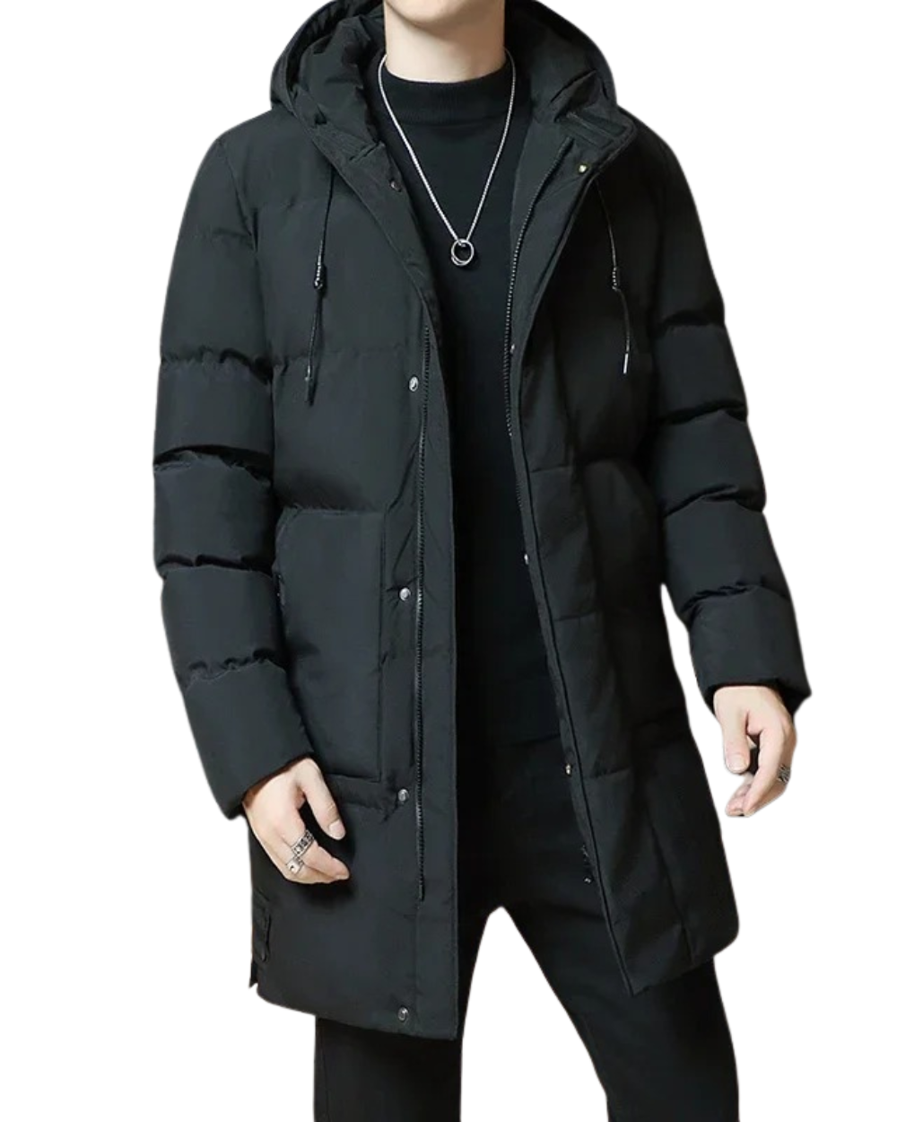 Adrian | Elegante abrigo largo de invierno para hombre