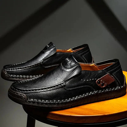 Piel de becerro transpirable. Zapatos de piel clásicos y cómodos para hombre