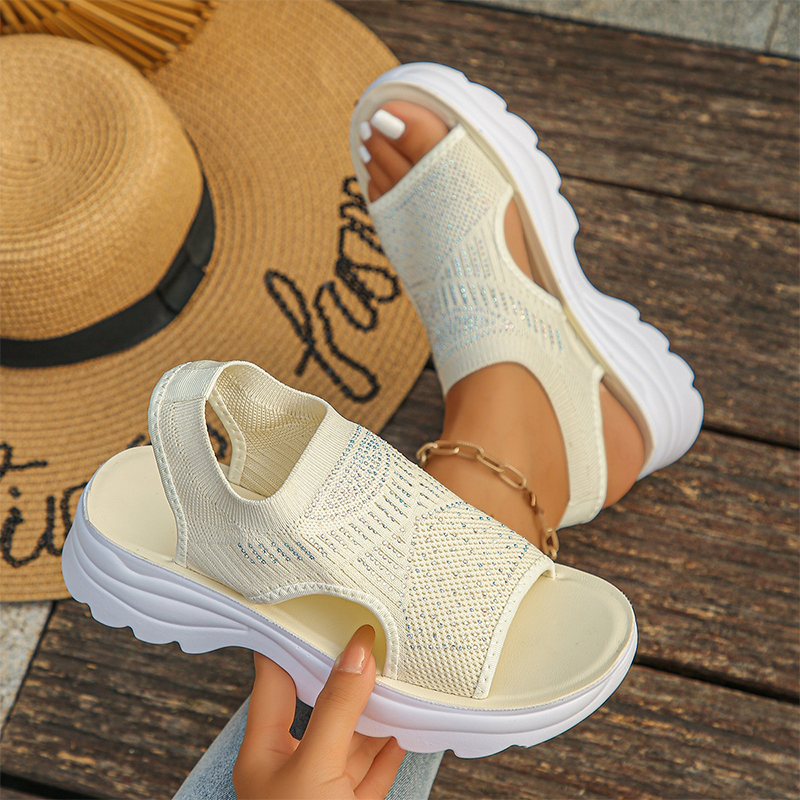Noelia | Sandalias de plataforma de malla