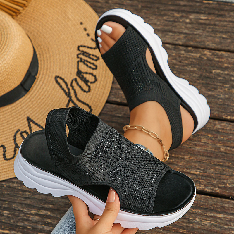 Noelia | Sandalias de plataforma de malla