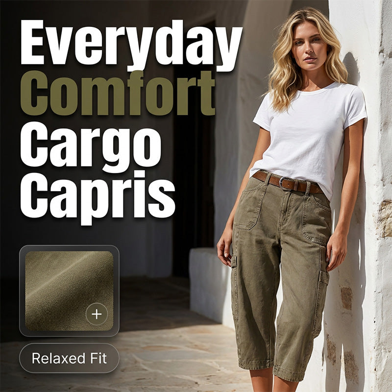 📢Mid-Season Sale: −50% nur für kurze Zeit⏰👖 Lässige Cargo-Caprihosen für Damen – bequeme 3/4-Hosen mit vielen Taschen, perfekt für Alltag, Reisen & Sommer ☀️