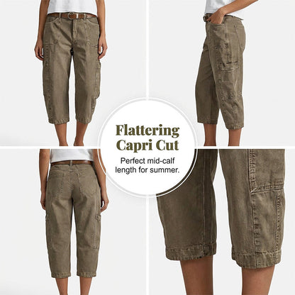 📢Mid-Season Sale: −50% nur für kurze Zeit⏰👖 Lässige Cargo-Caprihosen für Damen – bequeme 3/4-Hosen mit vielen Taschen, perfekt für Alltag, Reisen & Sommer ☀️