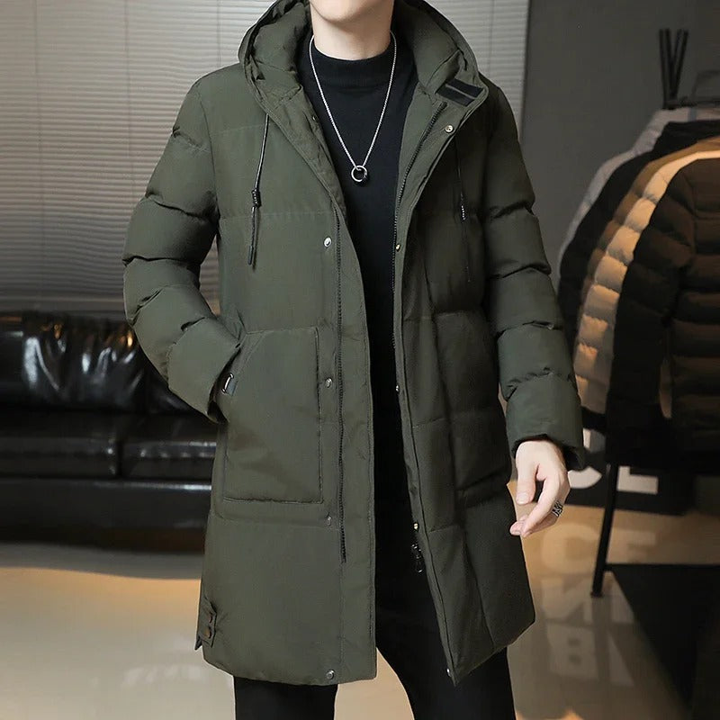 Adrian | Elegante abrigo largo de invierno para hombre